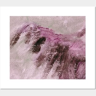 Abstract Oil Painting Burgundy Pink Purple 11c3 Posters and Art